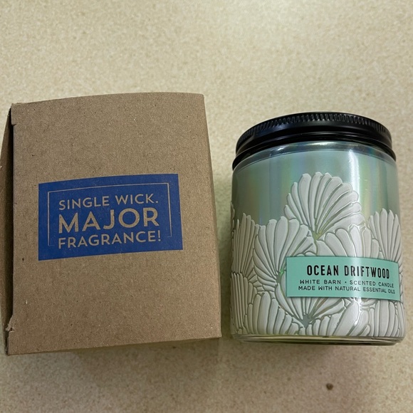 NWT Bath & Body Works Single Wick Candle OCEAN DRIFTWOOD - Picture 1 of 4